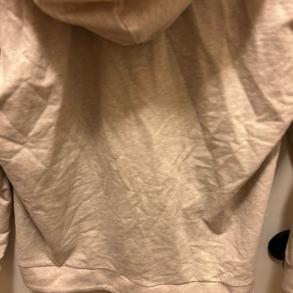 Michael Kors Tan Asymmetrical Hooded Shirt Sz L - Picture 4 of 10